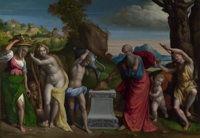 Un sacrificio pagano de Benvenuto Tisi da Garofalo