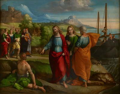 Cristo y el milagro de los cerdos de Benvenuto Tisi da Garofalo