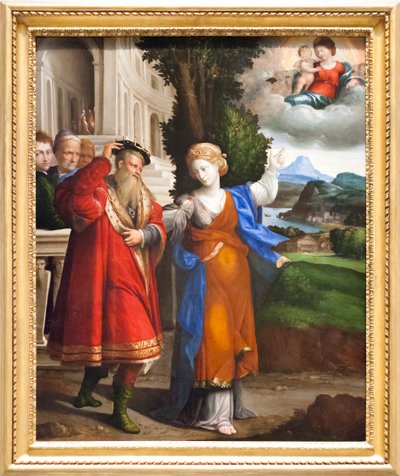 La aparición de la Virgen a Augusto y Sibilla (óleo sobre lienzo) de Benvenuto Tisi da Garofalo