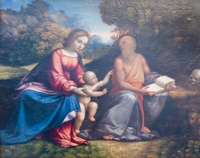 Virgen con el Niño y San Jerónimo de Benvenuto Tisi da Garofalo