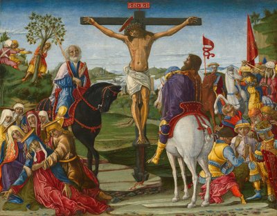 La Crucifixión, probablemente 1491 (temple sobre tabla) de Benvenuto di Giovanni