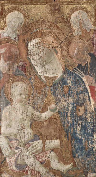 Virgen y niña con los santos jerónimo y peter (?) Y los ángeles de Benvenuto di Giovanni