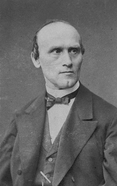 Retrato del compositor Friedrich Kiel 1821-1885 de Berlin . Photo studio Schaarwächter