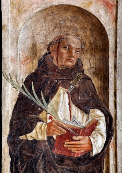 Representación de San Pedro de Verona (Pedro de Verona) de Bernadino Jacobi Butinone