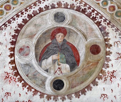Representación de un Cardenal Dominicano (fresco de Bernardino Zenale y Bernardino Butinone) de Bernadino and Zenale B.  Butinone