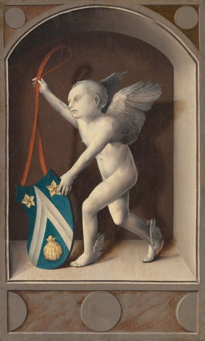 Putto con armas de Jacques Coëne [reverso], c. 1513 de Bernaert van Orley
