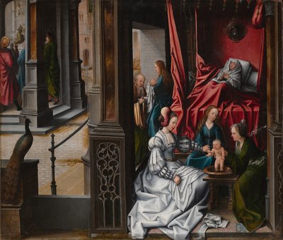 El nacimiento y nombramiento de San Juan Bautista, ca. 1514-15 de Bernard van Orley