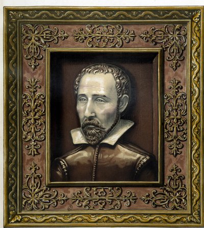 Retrato de Bernard Palissy, ejecutado en loza por él mismo - en “La obra de Bernard Palissy” de C. Delange y C. Borneman, París de Bernard (after) Palissy