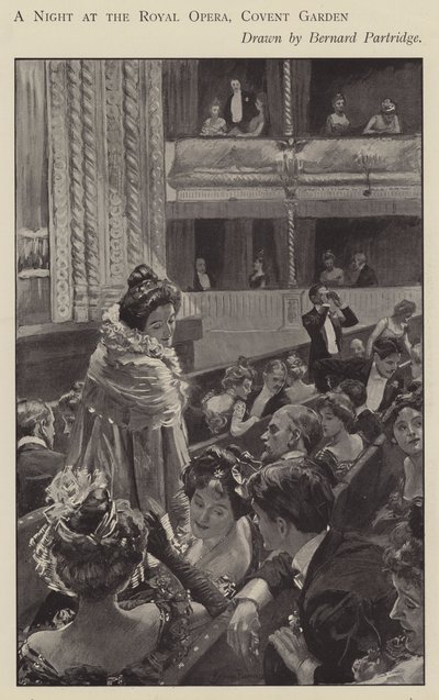 Una noche en la Royal Opera, Covent Garden, Londres de Bernard (after) Partridge