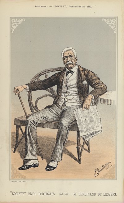 M Ferdinand de Lesseps de Bernard (after) Partridge