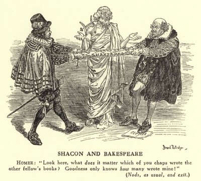 Shacon y Bakespeare - La autoría de Shakespeare (grabado) de Bernard (after) Partridge