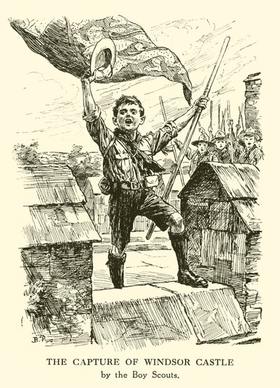 La captura del castillo de Windsor (grabado) de Bernard (after) Partridge