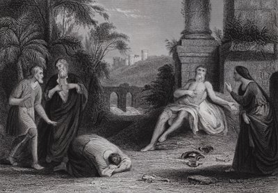 "El Señor dio y el Señor quitó, bendito sea el nombre del Señor" de Bernard (after) Picart