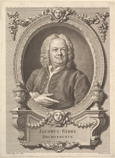 Jacobus Gibbs, arquitecto, 1747 de Bernard Baron