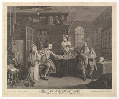 Marriage A-la-Mode, Placa III, abril 1745 de Bernard Baron