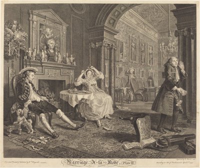 Matrimonio a la moda: pl. 2, 1745 de Bernard Baron