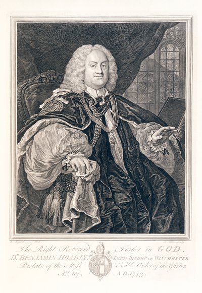 Retrato del Dr. Benjamin Hoadly, Lord Obispo de Winchester, 1743 de Bernard Baron