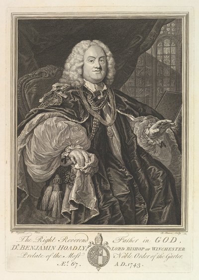 El Reverendo Padre en Dios, Dr. Benjamin Hoadly, Lord Obispo de Winchester, Prelado de Bernard Baron