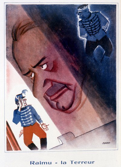 Raimu: El Terror - Ilustración de Bernard Becan (Bernhard Kahn) en “Fantasio” del 15/11/1932 de Bernard Becan