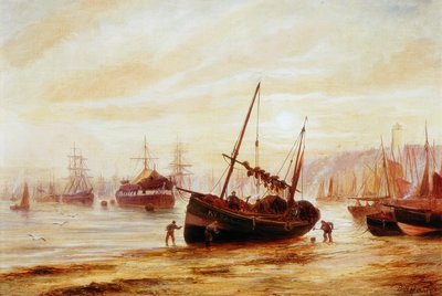 Paisaje marino - Boca del Tyne de Bernard Benedict Hemy