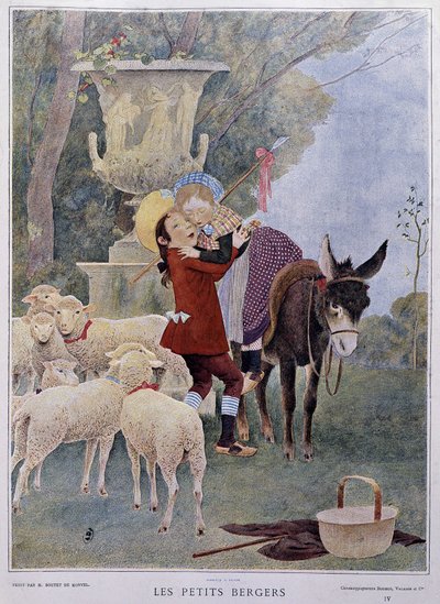 Pastorcitos - Por Boutet de Monvel, principios del siglo XX. de Bernard Boutet de Monvel