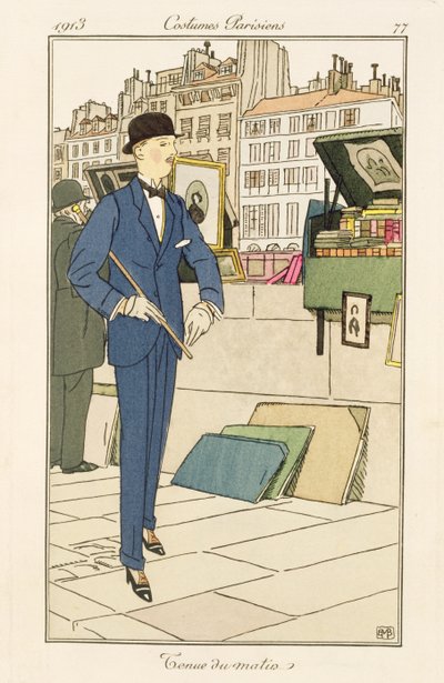 Traje de mañana, de "Costumes Parisiens". de Bernard Boutet de Monvel