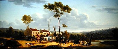 Viajeros a Caballo en un Paisaje de Bernard Edouard Swebach