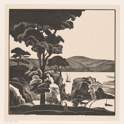 Bretonsche baai (título original del objeto) de Bernard Essers (signed by artist)