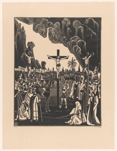 Crucifixión de Cristo de Bernard Essers (signed by artist)