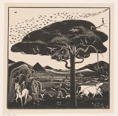 Bueyes de labranza de Bernard Essers (signed by artist)