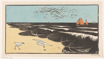 Mar cerca de Bergen de Bernard Essers (signed by artist)