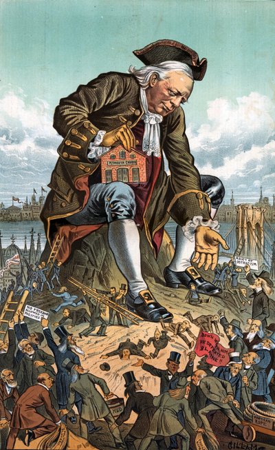 Gulliver y los liliputienses, 1885 de Bernard Gillam