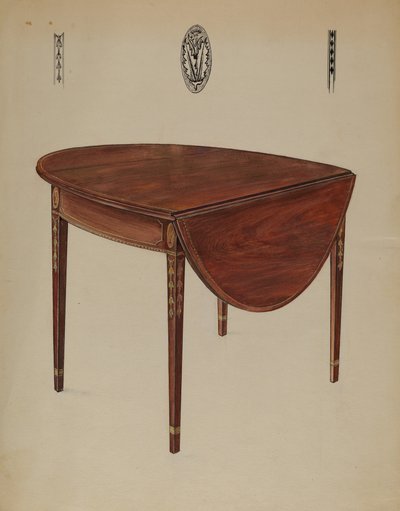Mesa Pembroke (hoja abatible) de Bernard Gussow