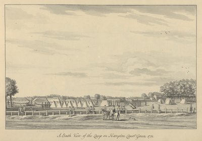 Vista sur del campamento en Hampton Court Green, 1731 de Bernard III Lens