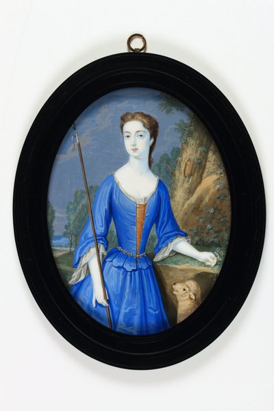 Lady Frances Spencer, luego Condesa de Carlisle (esmalte) de Bernard III Lens