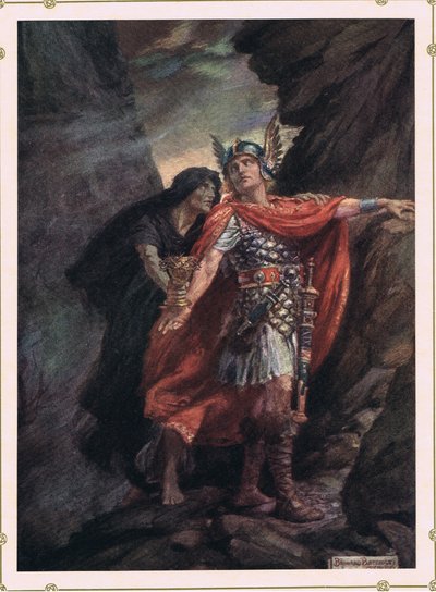 Ilustración de "Rabbi Ben Ezra" de Robert Browning (litografía en color) de Bernard John Partridge