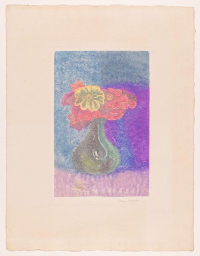 Jarrón con flores de Bernard Klene (signed by artist)
