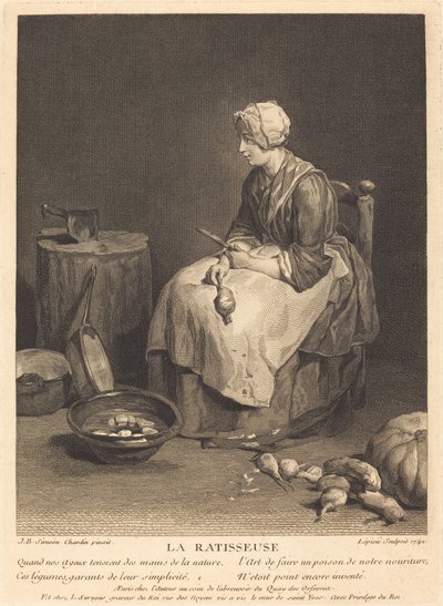 La Rastrilladora de Bernard Lépicié after Jean Siméon Chardin