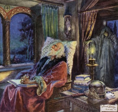 Escena de Rabbi Ben Ezra de Robert Browning de Bernard Partridge
