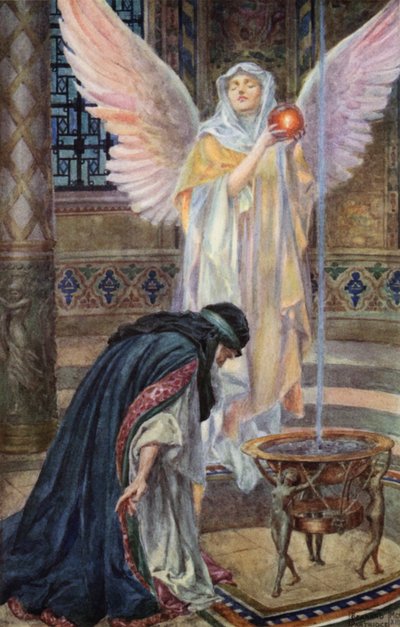Escena de Rabbi Ben Ezra de Robert Browning de Bernard Partridge