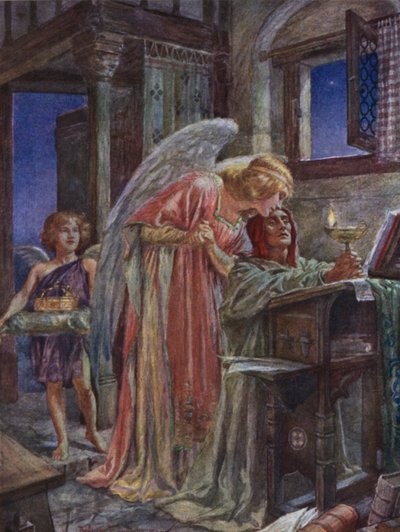 Escena de Rabbi Ben Ezra de Robert Browning de Bernard Partridge