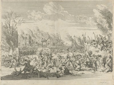 Atrocidades francesas en Bodegraven y Zwammerdam, 1672 de Bernard Picart (workshop of)