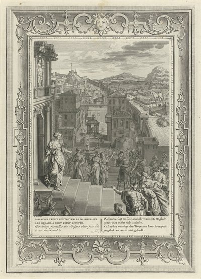 Cassandra predice la caída de Troya, 1731 de Bernard Picart