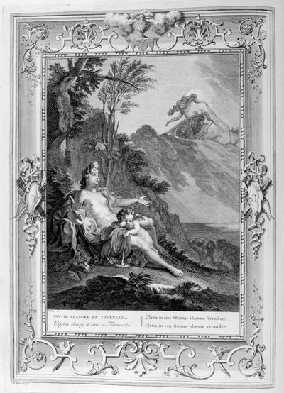 Clytia convertida en heliotropo, 1733 de Bernard Picart