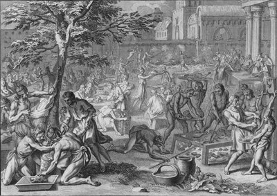 Festín en honor del sol, el día del gran Ramy, 1723 de Bernard Picart