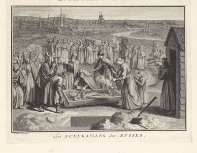 Funeral en Rusia, 1732 de Bernard Picart