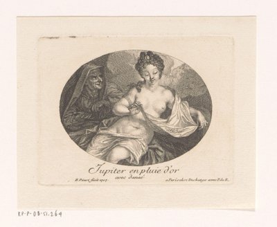 Júpiter en Danae Júpiter en lluvia dorada con danaé (título sobre objeto) de Bernard Picart