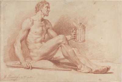 Desnudo Masculino con una Lámpara (Diógenes) de Bernard Picart
