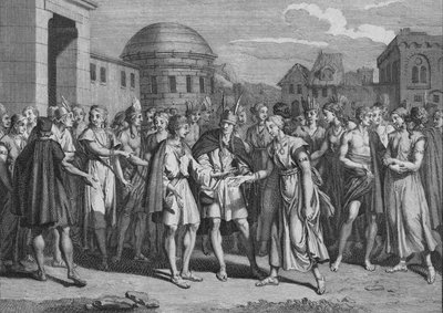 Maniere dont LYncas marie Ceux de son Sang, 1723 de Bernard Picart