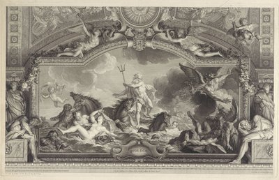 Neptuno calma las olas Quos Ego (título sobre objeto) de Bernard Picart